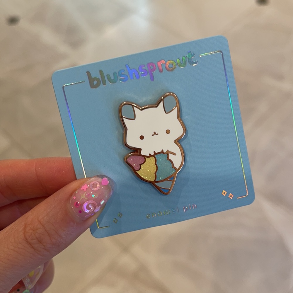 BLUSHSPROUT hard enamel pin snowcone fox